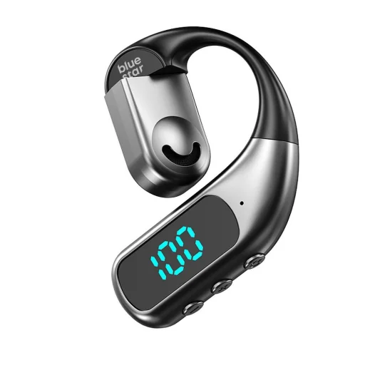 Blue Star Hook bezdrôtový mono headset čierny - 2