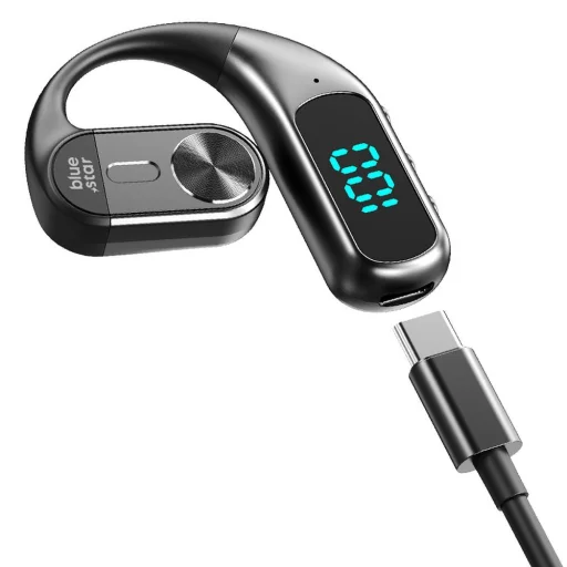Blue Star Hook bezdrôtový mono headset čierny - 4