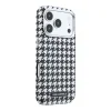 Čierny kryt Karl Lagerfeld PU Houndstooth Resin Plate MagSafe pre iPhone 17 Pro thumbnail