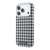 Čierny kryt Karl Lagerfeld PU Houndstooth Resin Plate MagSafe pre iPhone 17 Pro thumbnail