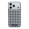 Čierny kryt Karl Lagerfeld PU Houndstooth Resin Plate MagSafe pre iPhone 17 Pro thumbnail