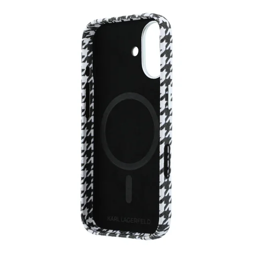 iPhone 17 čierny kryt Karl Lagerfeld PU Houndstooth Resin Plate MagSafe - 6