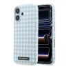 iPhone 17 modrý Karl Lagerfeld PU Houndstooth Resin Plate MagSafe kryt thumbnail