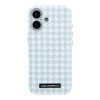 iPhone 17 modrý Karl Lagerfeld PU Houndstooth Resin Plate MagSafe kryt thumbnail