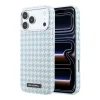 Karl Lagerfeld PU Houndstooth Resin Plate MagSafe puzdro pre Apple iPhone 17 Pro Max modré thumbnail