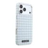 Karl Lagerfeld PU Houndstooth Resin Plate MagSafe puzdro pre Apple iPhone 17 Pro Max modré thumbnail