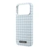 Karl Lagerfeld PU Houndstooth Resin Plate MagSafe puzdro pre Apple iPhone 17 Pro Max modré thumbnail