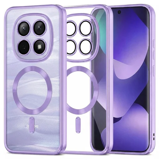 Xiaomi Redmi Note 15 5G / Note 15 4G / Poco M8 5G Light Purple Techsuit - Luxury Crystal MagSafe tok - 1