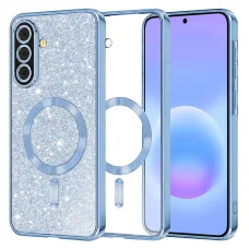 Samsung Galaxy A57 5G Svetlomodré Techsuit - Luxury Glitter MagSafe puzdro