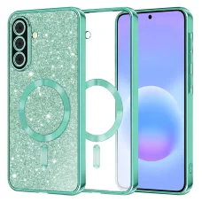 Samsung Galaxy A57 5G svetlozelený Techsuit - Luxury Glitter MagSafe kryt