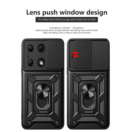 Xiaomi Redmi Note 13 Pro 4G / Poco M6 Pro 4G Čierne puzdro zo série Techsuit CamShield - 2