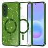 Samsung Galaxy A57 5G tmavozelené puzdro Techsuit Luxury Glitter MagSafe thumbnail