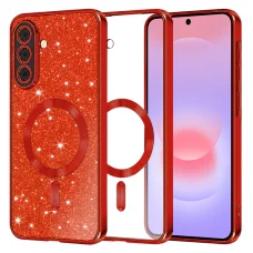 Samsung Galaxy A37 5G Červené puzdro Techsuit - Luxury Glitter MagSafe