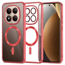 Xiaomi Redmi Note 15 Pro+ 5G / Poco M8 Pro 5G Piros Techsuit Luxury Crystal MagSafe tok