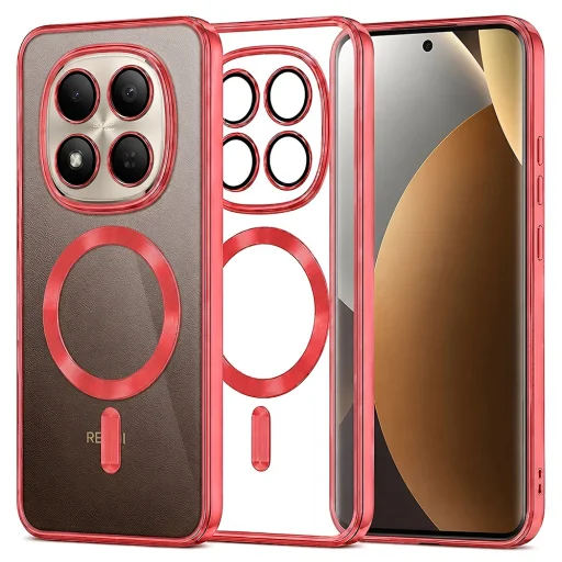 Xiaomi Redmi Note 15 Pro+ 5G / Poco M8 Pro 5G Piros Techsuit Luxury Crystal MagSafe tok - 1