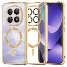 Xiaomi Redmi Note 15 5G Gold Techsuit - Luxury Crystal MagSafe tok