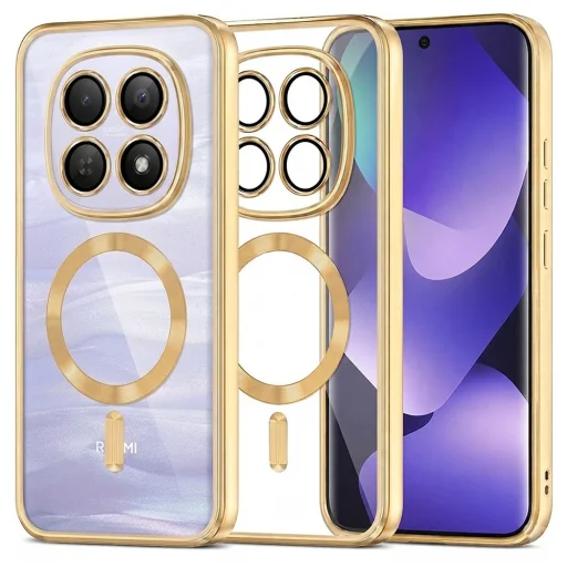 Xiaomi Redmi Note 15 5G Gold Techsuit - Luxury Crystal MagSafe puzdro - 1