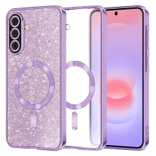 Samsung Galaxy A37 5G svetlofialové Techsuit Luxury Glitter MagSafe puzdro