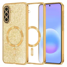 Samsung Galaxy A57 5G zlaté Techsuit - Luxury Glitter MagSafe puzdro