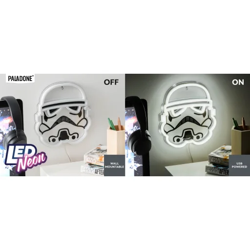 Paladone Star Wars Stormtrooper falra szerelhető LED neon lámpa - 9