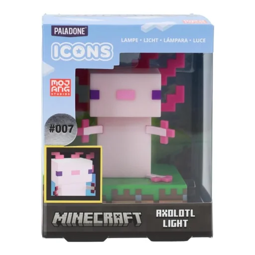 Paladone Minecraft Axolotl ikonická lampa - 4