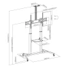 Sbox FS-3610 FEHÉR padlóállvány ultra nagy LED TV-hez 60–100", 100 kg, fehér thumbnail