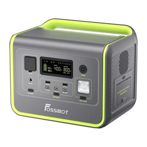 FOSSIBOT F800 800 W-os hordozható töltőállomás zöld - 1
