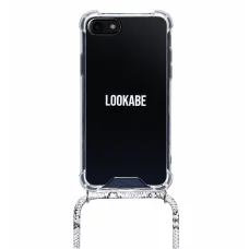 Lookabe Necklace Snake Edition iPhone Xr strieborné puzdro na krk s hadím vzorom