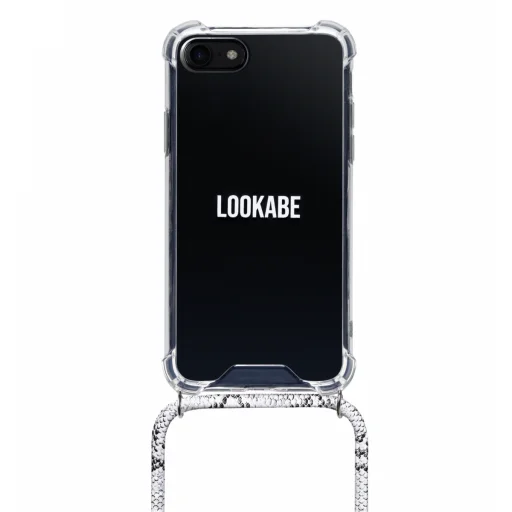 Lookabe Necklace Snake Edition iPhone Xr strieborné puzdro na krk s hadím vzorom - 1