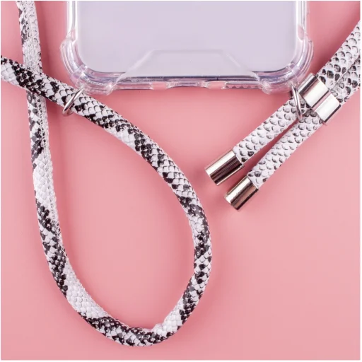 Lookabe Necklace Snake Edition iPhone Xr strieborné puzdro na krk s hadím vzorom - 3