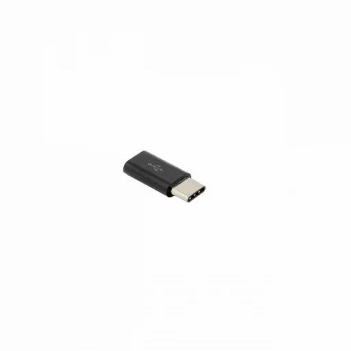 Sbox Micro USB 2.0 samica - USB Type-C samec adaptér čierny - 2