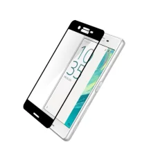 Tellur celoplošné čierne tvrdené sklo pre Xperia XA1