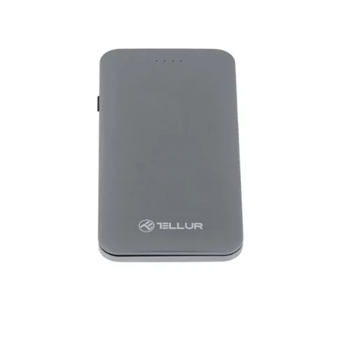 Tellur Power Bank QC 3.0 gyorstöltés, 5000 mAh, 3 az 1-ben, szürke külső akkumulátor - 2