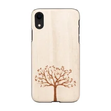 MAN&WOOD iPhone XR fekete almafa tok
