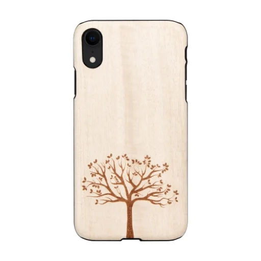 MAN&WOOD puzdro na iPhone XR z čierneho jabloňového dreva - 1