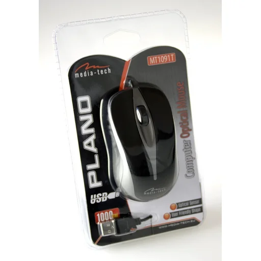 Media-Tech MT1091T Plano Titanium drôtová optická myš - 3