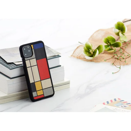 MAN&WOOD iPhone 11 Pro Max čierny kryt s dreveným vzorom - 4