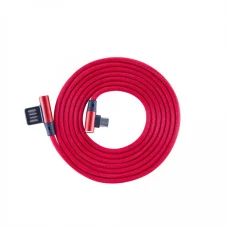 Sbox USB – Micro USB 90° kábel 1,5 m červený