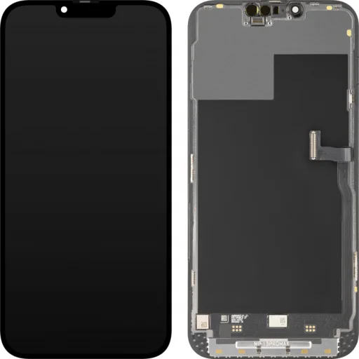 LCD kijelző modul MP Apple iPhone 13 Pro Max, Prémium Soft OLED FHD 120Hz Diagnosztikai verzió, Utángyártott, Fekete üvegfólia - 2