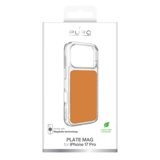 Puro Plate Mag Case for iPhone 17 Pro Compatible with MagSafe - Orange - 2