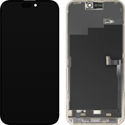 LCD kijelző modul MP Apple iPhone 15 Pro Max, Prémium Soft OLED FHD 120Hz Diagnosztikai verzió, Aftermarket, Fekete, üvegfólia - 2