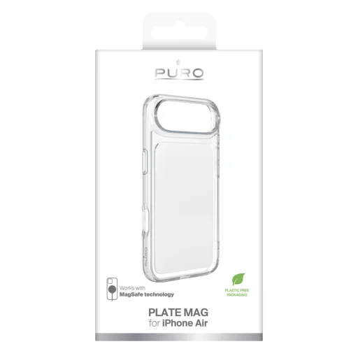 Puro Plate Mag tok iPhone 17 Air-hez, MagSafe-kompatibilis - Fehér tok - 2