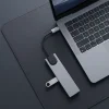 Tech-Protect HB09 8 az 1-ben Type-C / USB-C hub adapter Type-C + USB-A 3.0 + USB-C 3.0 + HDMI 4K 60Hz + SD/TF + PD 100W + RJ45 1000 Mb/s asztroszürke thumbnail