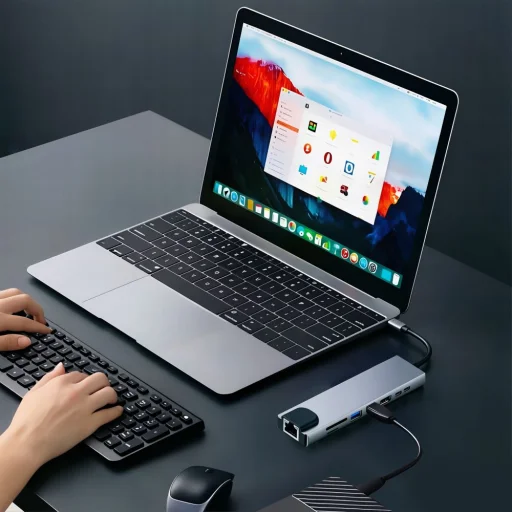 Tech-Protect HB09 8 az 1-ben Type-C / USB-C hub adapter Type-C + USB-A 3.0 + USB-C 3.0 + HDMI 4K 60Hz + SD/TF + PD 100W + RJ45 1000 Mb/s asztroszürke - 13