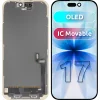 LCD kijelző modul Apple iPhone 17-hez, OLED FHD IC mozgatható verzió, utángyártott, fekete thumbnail