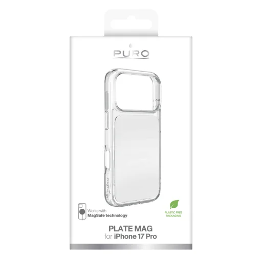 Puro Plate Mag puzdro pre iPhone 17 Pro MagSafe kompatibilné - biele puzdro - 2