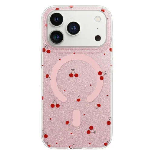 iPhone 11 Cseresznye Mag csillámos rózsaszín tok - 2
