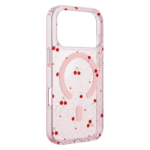 iPhone 11 Cseresznye Mag csillámos rózsaszín tok - 3