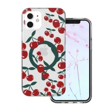 iPhone 12 / 12 Pro 6,1" Cherry Mag cseresznye mintás átlátszó tok