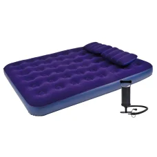 Avenli 26-601301 felfújható ágy pumpával, 203 x 152 x 22 cm, max. 250 kg-ig, plüs bevonatú fekvőfelület, biztonsági szelep, tartozék pumpa